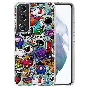 huismerk For Samsung Galaxy S22 5G Luminous TPU Protective Phone Case(Graffiti)