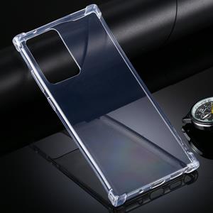 huismerk Voor Samsung Galaxy Note20 Ultra Vierhoek anti-drop ultradunne TPU-behuizing (transparant)