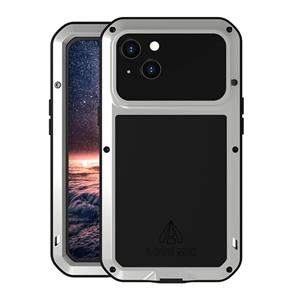 lovemei Love Mei Metal Shockproof Waterdicht Dustichte Beschermende telefoon Case voor iPhone 13 (Silver)