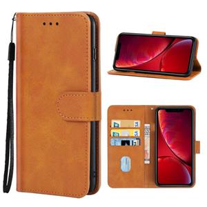 huismerk Leren telefooncase voor iPhone XR (Brown)