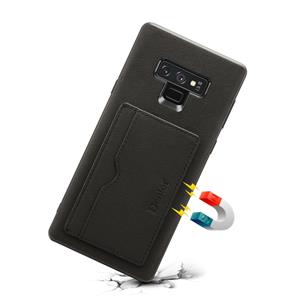 Voor Galaxy Note9 Denior v3 luxe auto koeienhuid lederen beschermhoes met houder & kaartsleuf (zwart)