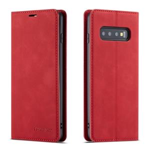 Voor Galaxy S10 Forwenw Dream Series Oil Edge Strong Magnetism Horizontal Flip Leather Case met Holder & Card Slots & Wallet & Photo Frame(Red)