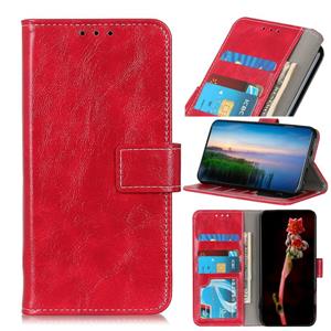 huismerk For Samsung Galaxy M32 Retro Crazy Horse Texture Horizontal Flip Leather Case with Holder & Card Slots & Photo Frame & Wallet(Red)