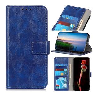 huismerk For Samsung Galaxy M32 Retro Crazy Horse Texture Horizontal Flip Leather Case with Holder & Card Slots & Photo Frame & Wallet(Blue)