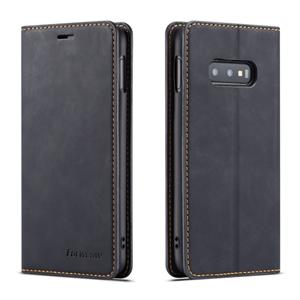 Voor Galaxy S10e Forwenw Dream Series Oil Edge Strong Magnetism Horizontal Flip Leather Case met Holder & Card Slots & Wallet & Photo Frame(Black)