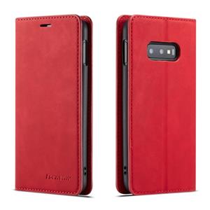 Voor Galaxy S10e Forwenw Dream Series Oil Edge Strong Magnetism Horizontal Flip Leather Case met Holder & Card Slots & Wallet & Photo Frame(Red)