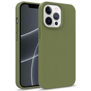 huismerk Starry Serie Schokbestendig Stro Materiaal + TPU Beschermhoes voor iPhone 13 Mini (Leger Groen)