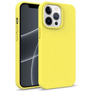 huismerk Starry Series Schokbestendig Stro Materiaal + TPU Beschermhoes Voor iPhone 13 mini (Geel)