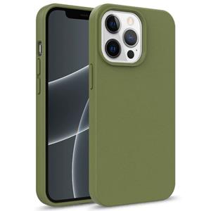 huismerk Starry Serie Schokbestendig Stro Materiaal + TPU beschermhoes voor iPhone 13 (Legergroen)