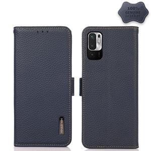 huismerk Voor Xiaomi Redmi Note 10 JP Versie Khazneh Side-Magnetic Litchi Echt leer RFID-telefooncase