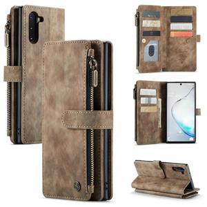 Voor Samsung Galaxy Note10 Caseme-C30 Multifunctionele Horizontale Flip PU + TPU Telefoonhoes (Brown)