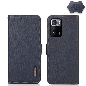 huismerk Voor Xiaomi Poco X3 GT Khazneh Side-Magnetic Litchi Echt leer RFID-telefooncase