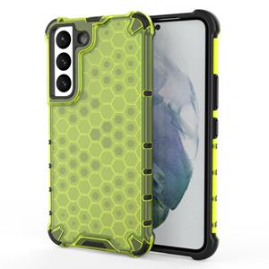 huismerk For Samsung Galaxy S22 5G Honeycomb PC + TPU Phone Case(Green)