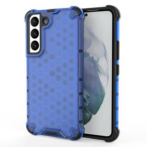 huismerk For Samsung Galaxy S22 5G Honeycomb PC + TPU Phone Case(Blue)