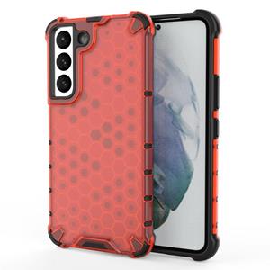 huismerk For Samsung Galaxy S22 5G Honeycomb PC + TPU Phone Case(Red)