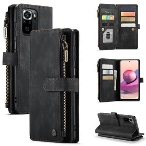 Voor Xiaomi Redmi Note 10 4G / Redmi Note 10s Caseme-C30 Multifunctionele Horizontale Flip PU + TPU-telefooncase