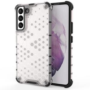 huismerk For Samsung Galaxy S22+ 5G Honeycomb PC + TPU Phone Case(White)