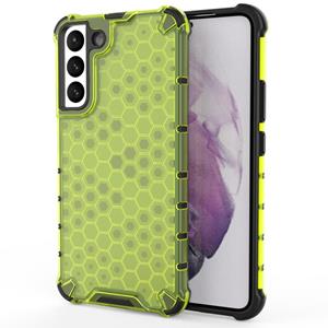 huismerk For Samsung Galaxy S22+ 5G Honeycomb PC + TPU Phone Case(Green)