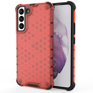 huismerk For Samsung Galaxy S22+ 5G Honeycomb PC + TPU Phone Case(Red)