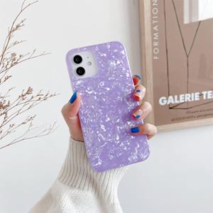 huismerk Shell Texture IMD Half-dekking TPU beschermhoes voor iPhone 12 mini