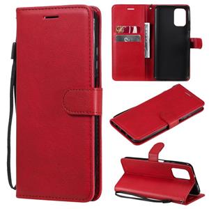 huismerk Voor Xiaomi Redmi Note 10 4G Solid Color Horizontal Flip Beschermend Lederen Case met Houder & Kaart Slots & Portemonnee & Photo Frame & Lanyard