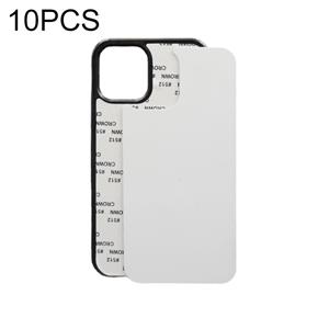 huismerk 10 PCS 2D Blank Sublimation Phone Case For iPhone 13(Black)