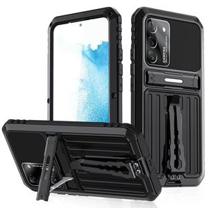 huismerk Voor Samsung Galaxy S22 5G triple-proof armor telefoonhoesje met houder