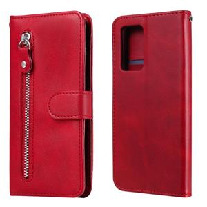 huismerk For OPPO Reno6 Pro 5G Fashion Calf Texture Zipper Horizontal Flip Leather Case with Holder & Card Slots & Wallet(Red)