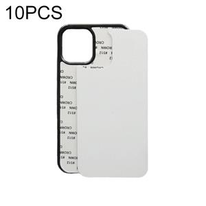 huismerk 10 PCS 2D Blank Sublimation Phone Case For iPhone 13 Pro(Black)