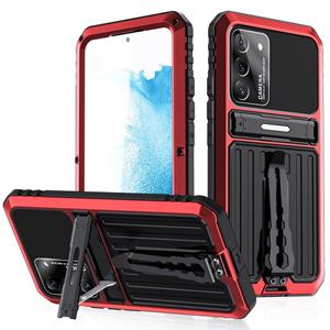 huismerk Voor Samsung Galaxy S22 + 5G triple-proof armor telefooncase met houder