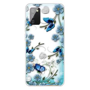 huismerk Voor Samsung Galaxy A02S EU Versie Gekleurde Tekening Duidelijke TPU-beschermende zaken (Chrysanthemum Butterfly)