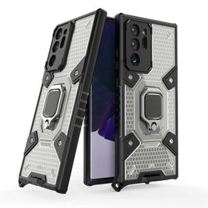 huismerk Voor Samsung Galaxy Note 20 Ultra Space PC + TPU Ringhouder Beschermhoes