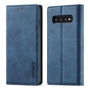 Voor Samsung Galaxy S10 LC.IMEEKE Sterk magnetisme Ultradun horizontaal flip schokbestendige matte TPU + PU lederen hoes met Holder & Card Slots & Wal