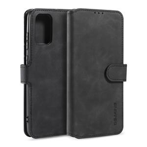 dg.ming Voor Galaxy S20 DG. MING Retro Oil Side Horizontal Flip Case met Holder & Card Slots & Wallet(Black)