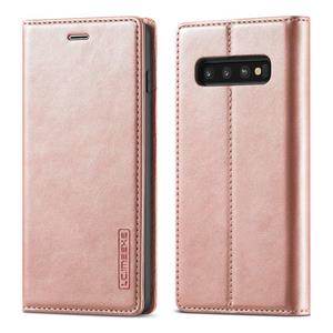 Voor Samsung Galaxy S10 LC.IMEEKE Sterk magnetisme Ultradun horizontaal flip schokbestendige matte TPU + PU lederen hoes met Holder & Card Slots & Wal