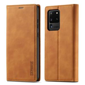 Voor Samsung Galaxy S20 Ultra LC.IMEEKE Sterk magnetisme Ultradun horizontaal flip schokbestendige Matte TPU + PU lederen hoes met Holder & Card Slots