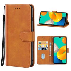 huismerk Lederen telefooncase voor Samsung Galaxy M32 (Brown)