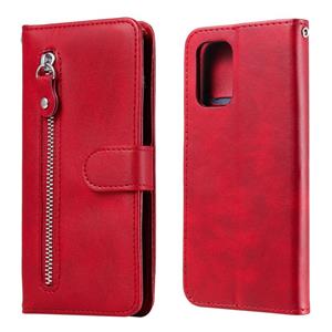 huismerk For Xiaomi Redmi Note 10 5G / Poco M3 Pro 5G Fashion Calf Texture Zipper Horizontal Flip Leather Case with Holder & Card Slots & Wallet(Red)