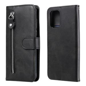 huismerk For Xiaomi Redmi Note 10 5G / Poco M3 Pro 5G Fashion Calf Texture Zipper Horizontal Flip Leather Case with Holder & Card Slots & Wallet(Black)