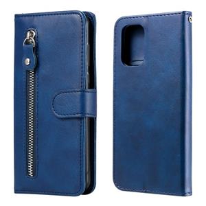 huismerk For Xiaomi Redmi Note 10 5G / Poco M3 Pro 5G Fashion Calf Texture Zipper Horizontal Flip Leather Case with Holder & Card Slots & Wallet(Blue)