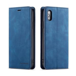 Voor iPhone XS Max Forwenw Dream Series Oil Edge Strong Magnetism Horizontal Flip Leather Case met Holder & Card Slots & Wallet & Photo Frame(Blue)