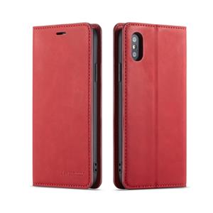 Voor iPhone XS / X Forwenw Dream Series Oil Edge Strong Magnetism Horizontal Flip Leather Case met Holder & Card Slots & Wallet & Photo Frame(Red)