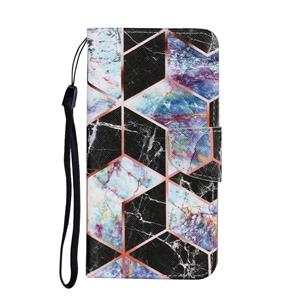 huismerk Voor Samsung Galaxy S10 Gekleurd tekenpatroon Horizontaal Flip PU Lederen hoesje met Houder & Card Slots & Wallet & Lanyard(Black Marble)