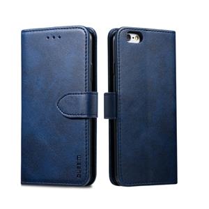 Voor iPhone 6 GUSSIM Magnetic Horizontal Flip Leather Case met Holder & Card Slots & Wallet(Blue)