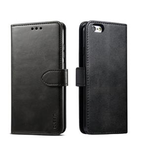 For iPhone 6 Plus GUSSIM Magnetic Horizontal Flip Leather Case with Holder & Card Slots & & Wallet(Black)