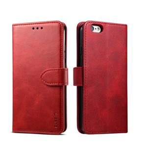 Voor iPhone 6 Plus GUSSIM Magnetic Horizontal Flip Leather Case met Holder & Card Slots & Wallet(Red)