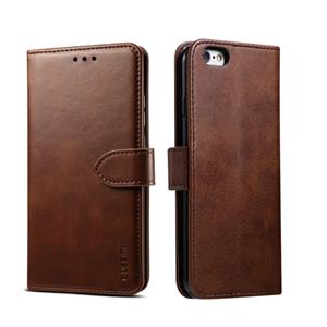 Voor iPhone 6 Plus GUSSIM Magnetic Horizontal Flip Leather Case met Holder & Card Slots & Wallet(Brown)