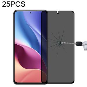 huismerk 25 pc's Volledige omslag Anti-peeping gehard glasfilm voor Xiaomi Redmi K40 / K40s