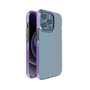 huismerk TPU Double-color Shockproof Protective Case For iPhone 13 Pro(Purple)