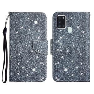 huismerk Voor Samsung Galaxy A21S Geschilderd Patroon Horizontale Flip Lederen Case met Houder & Card Slot & Portemonnee (Gypsophila)